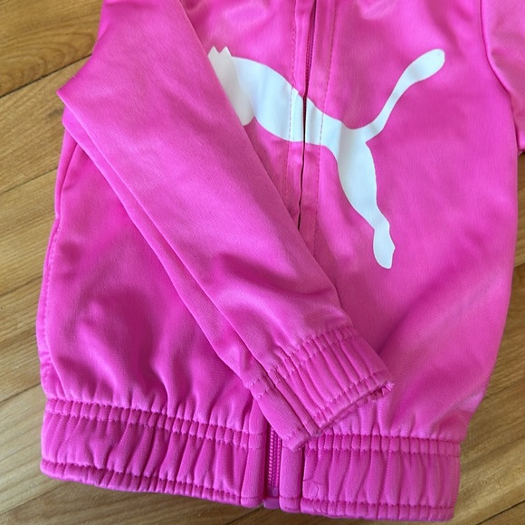 Baby Girl Puma Zip up Sweater Pink Size 12 Months - Picture 5 of 7